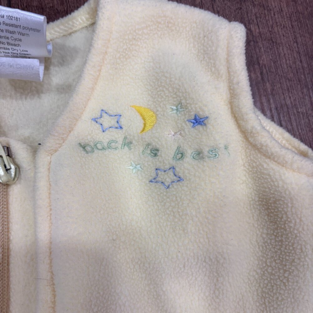 Halo Sleepsack Size Small 0-6 Months Yellow Unisex Pajamas Back To Sleep FullZip - Picture 2 of 5